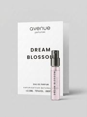 Dream Blossom 2.5ml sample — vial and card, Avenue Perfumes