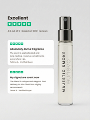 Customer reviews — Majestic Smoke 2.5ml sample, 4.9/5