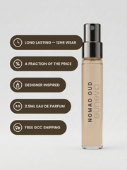 Nomad Oud 2.5ml sample — 12hr wear, designer inspired