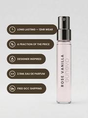 Rose Vanilla 2.5ml sample — 12hr wear, designer inspired
